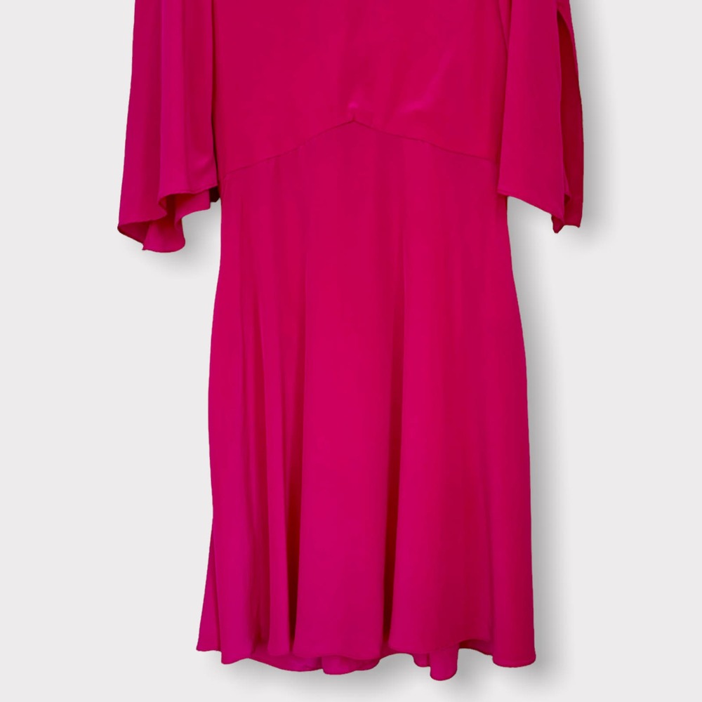 Vintage Yoana Baraschi Silk Fuschia Dress Size 4 - Picture 8 of 11